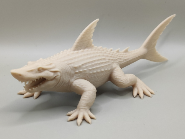 Shark-Crocodile radiation hybrid figurine