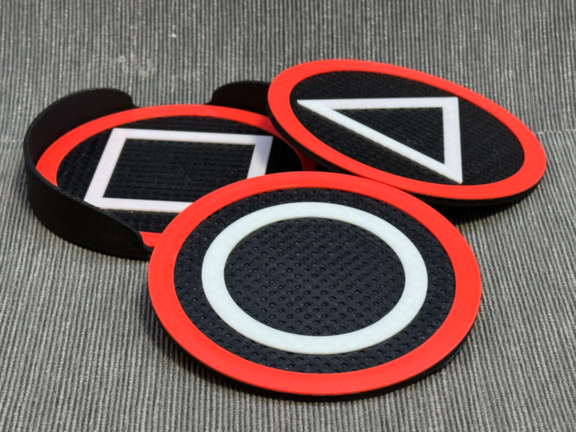 Squid Game Soldier Mesh Masks Coaster set