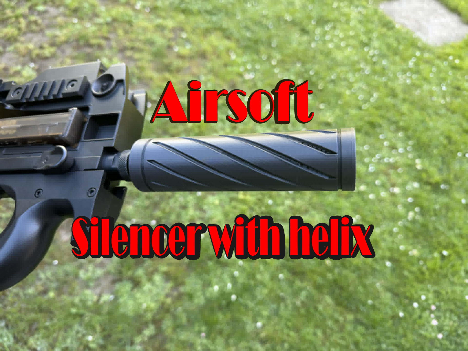 Airsoft Silencer with helix 150mm, M14x1
