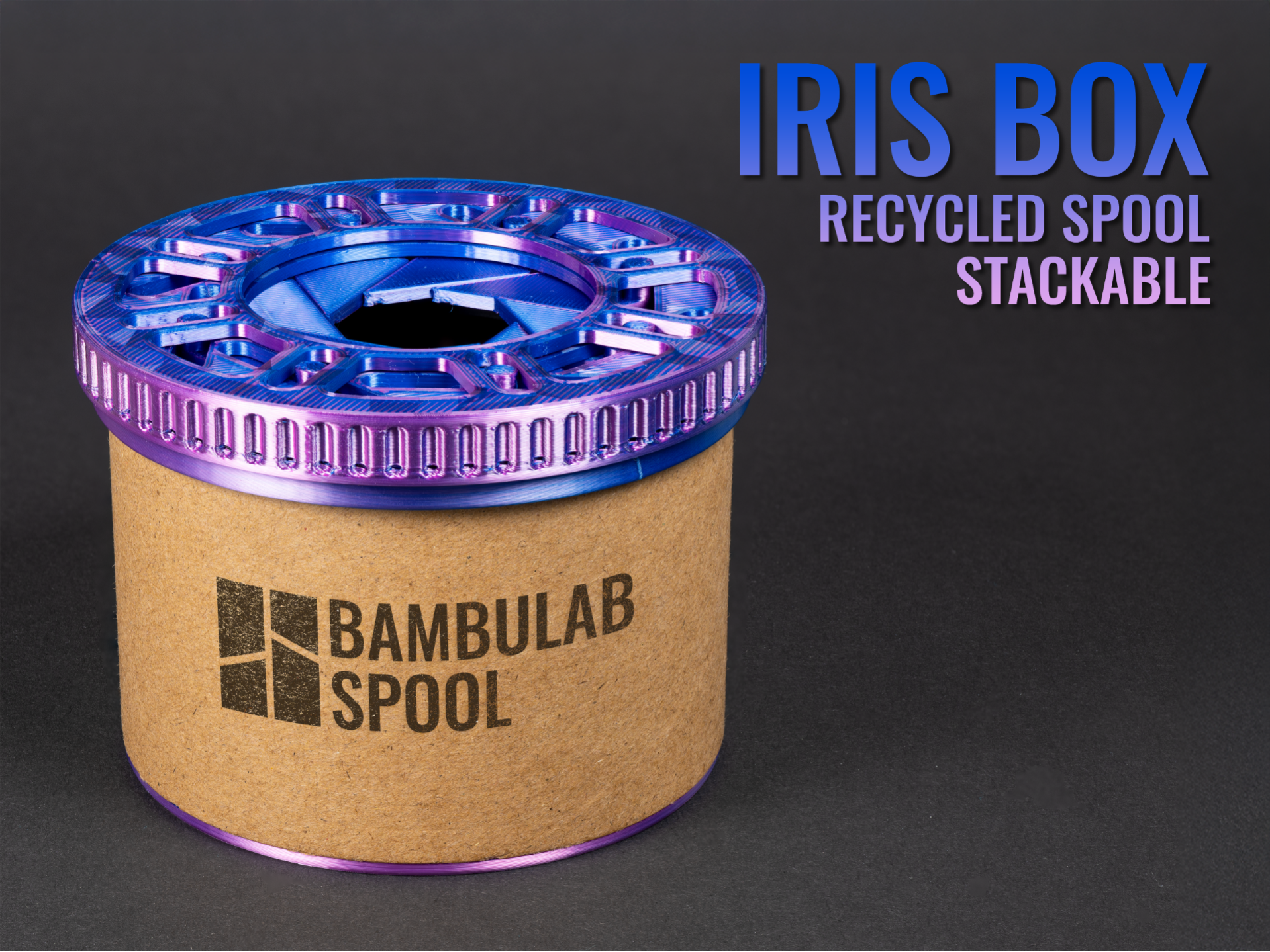 Fully 3D Printed Recycled Iris Box