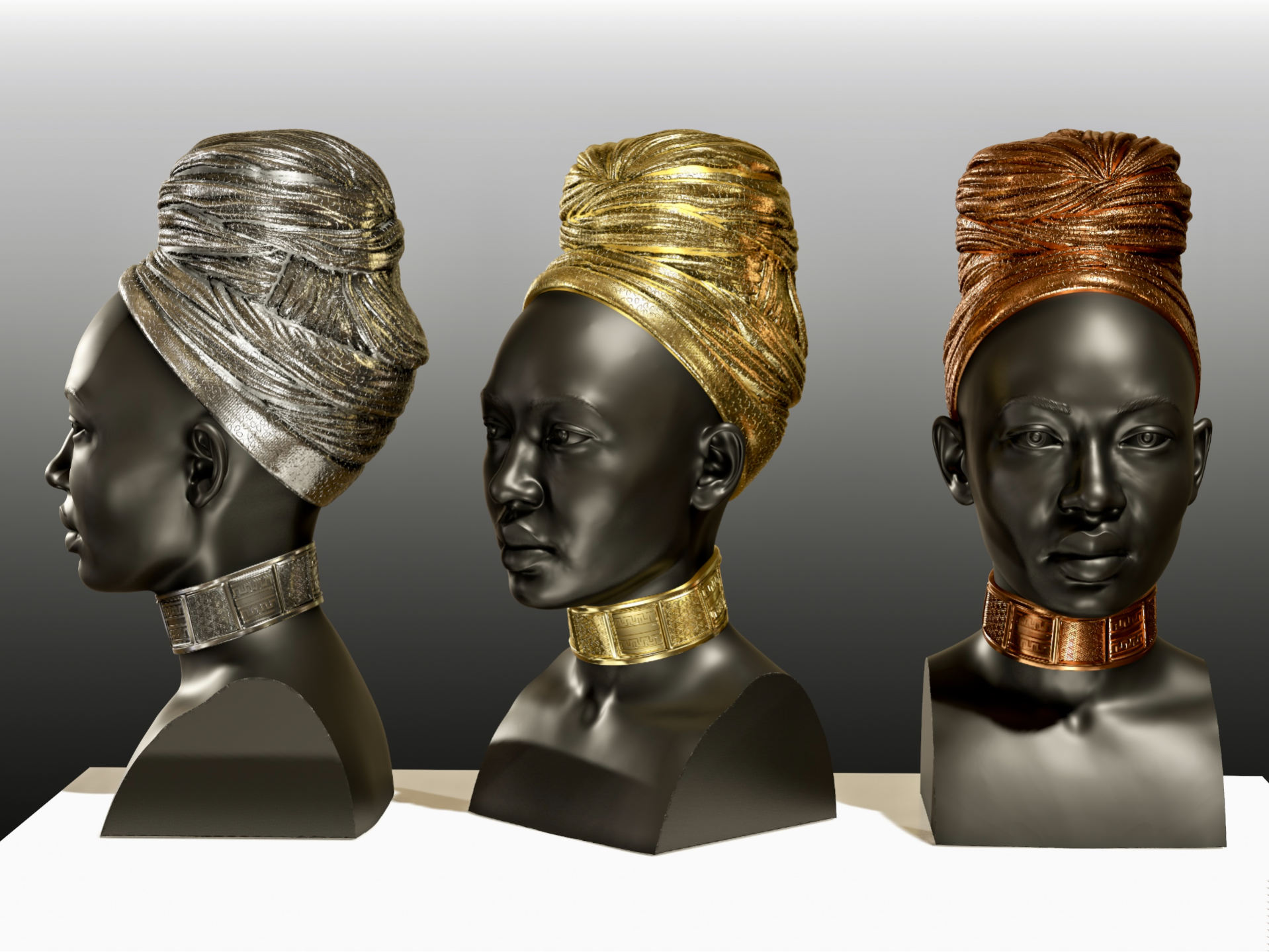 Ethnic female head