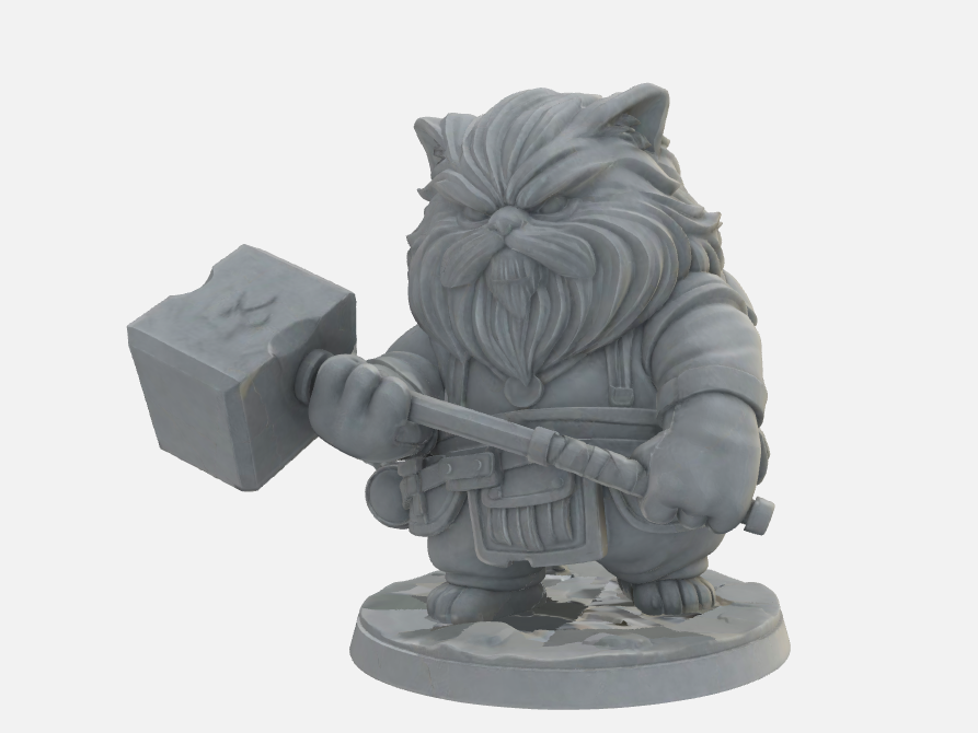 Grumpy Forge - The Blacksmith Cat