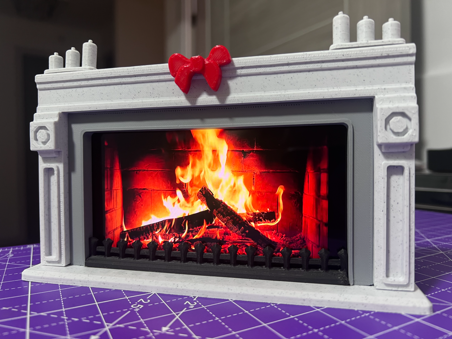 The Festive Fireplace - keeps you charged & toasty