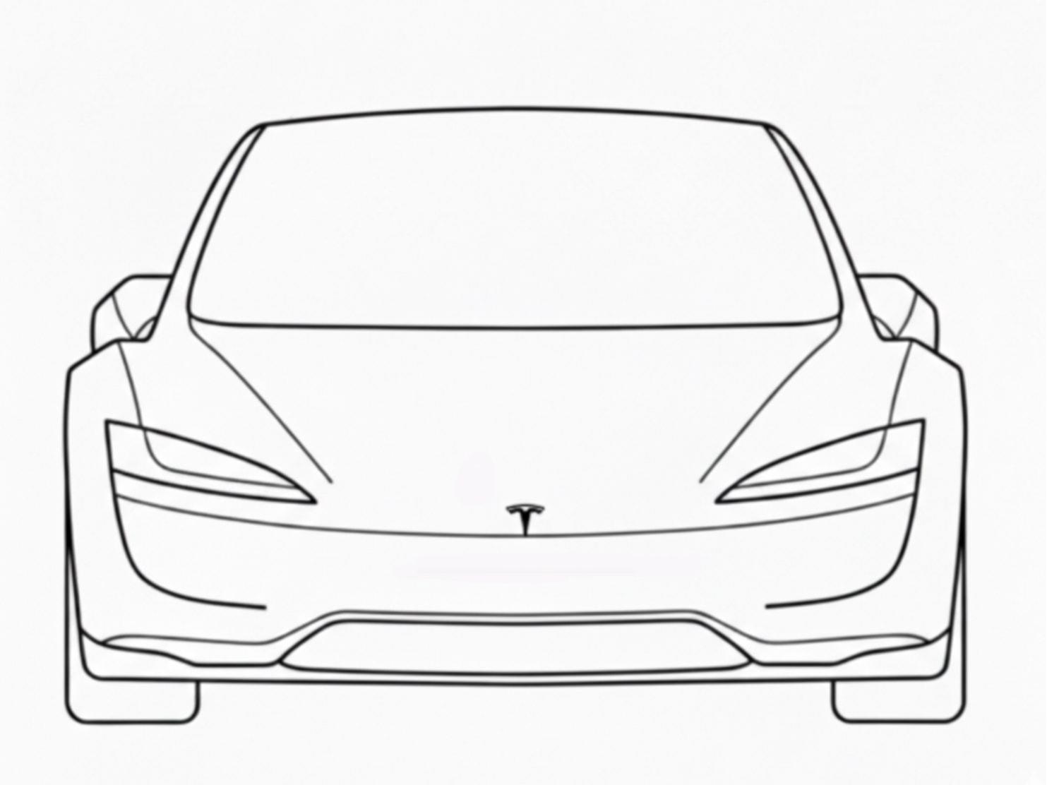 Tesla Roadster Front Desing