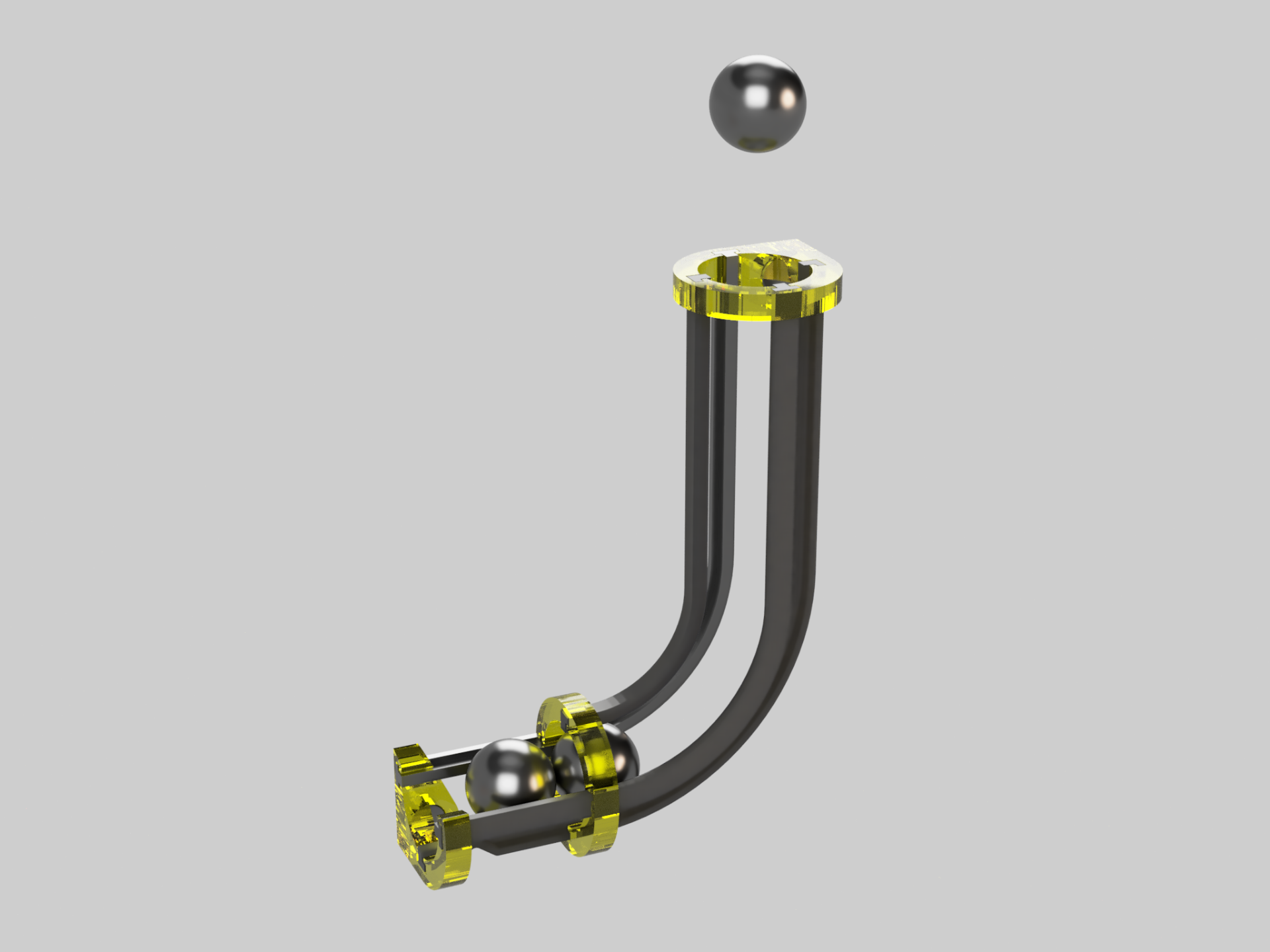 Launcher Tube [Steel Ball Track on Magnets]