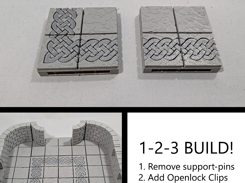 Celtic Knotwork Cut Stone Floor (OpenLOCK system)