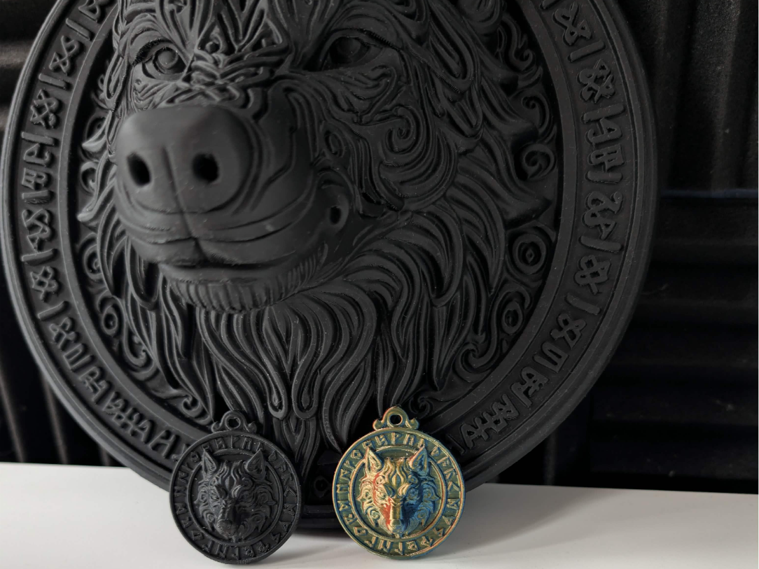 Fenrir Wolf Pendant Viking Wolf Keychain Necklace