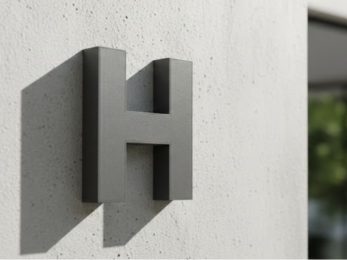 Buchstabe "H" (Plaqueo MAX) | Signage & Deko