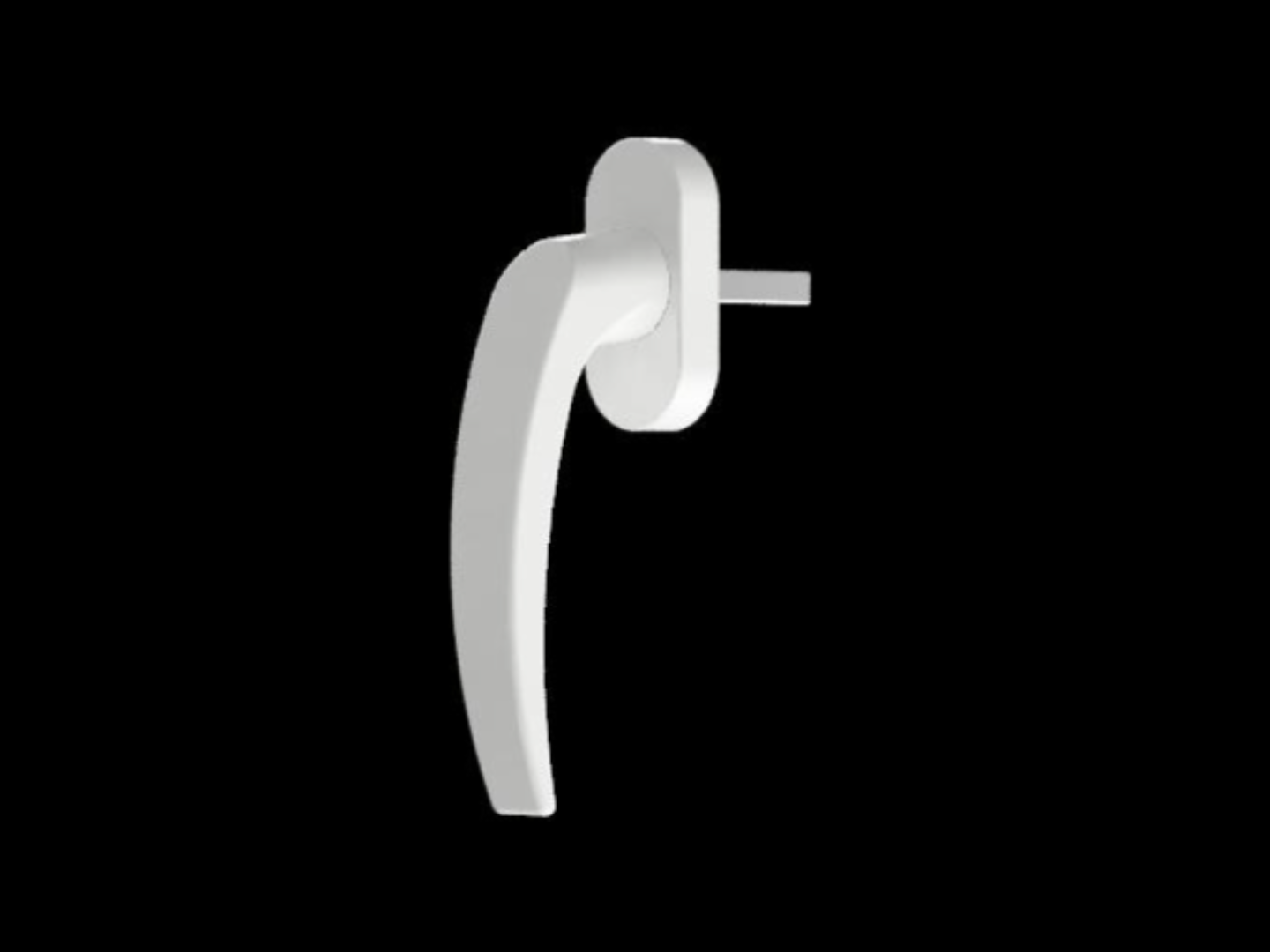 Universal handle for PVC/ALU windows