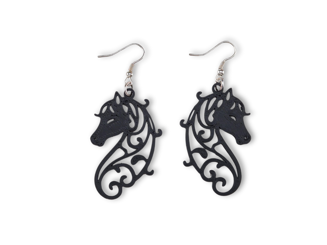 Horse Head Earrings filigree