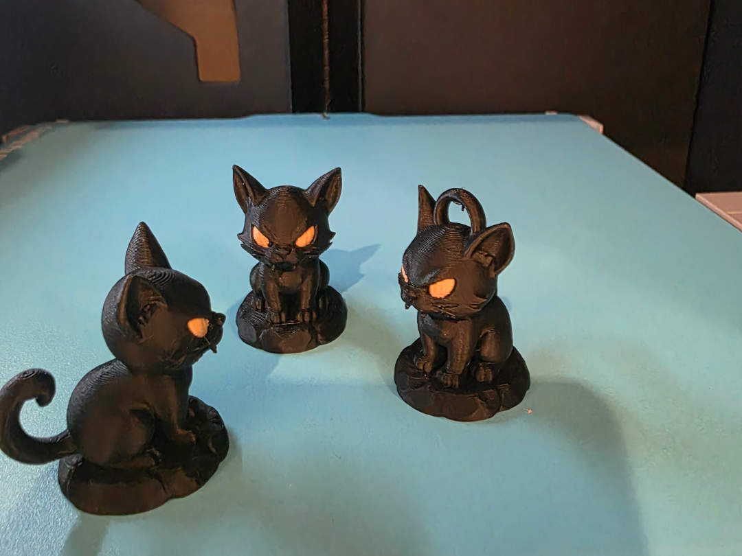 Dark Cats Trio key chain