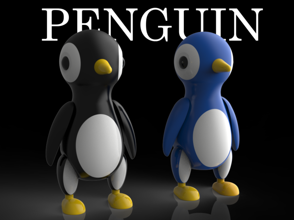 Penguin art toy