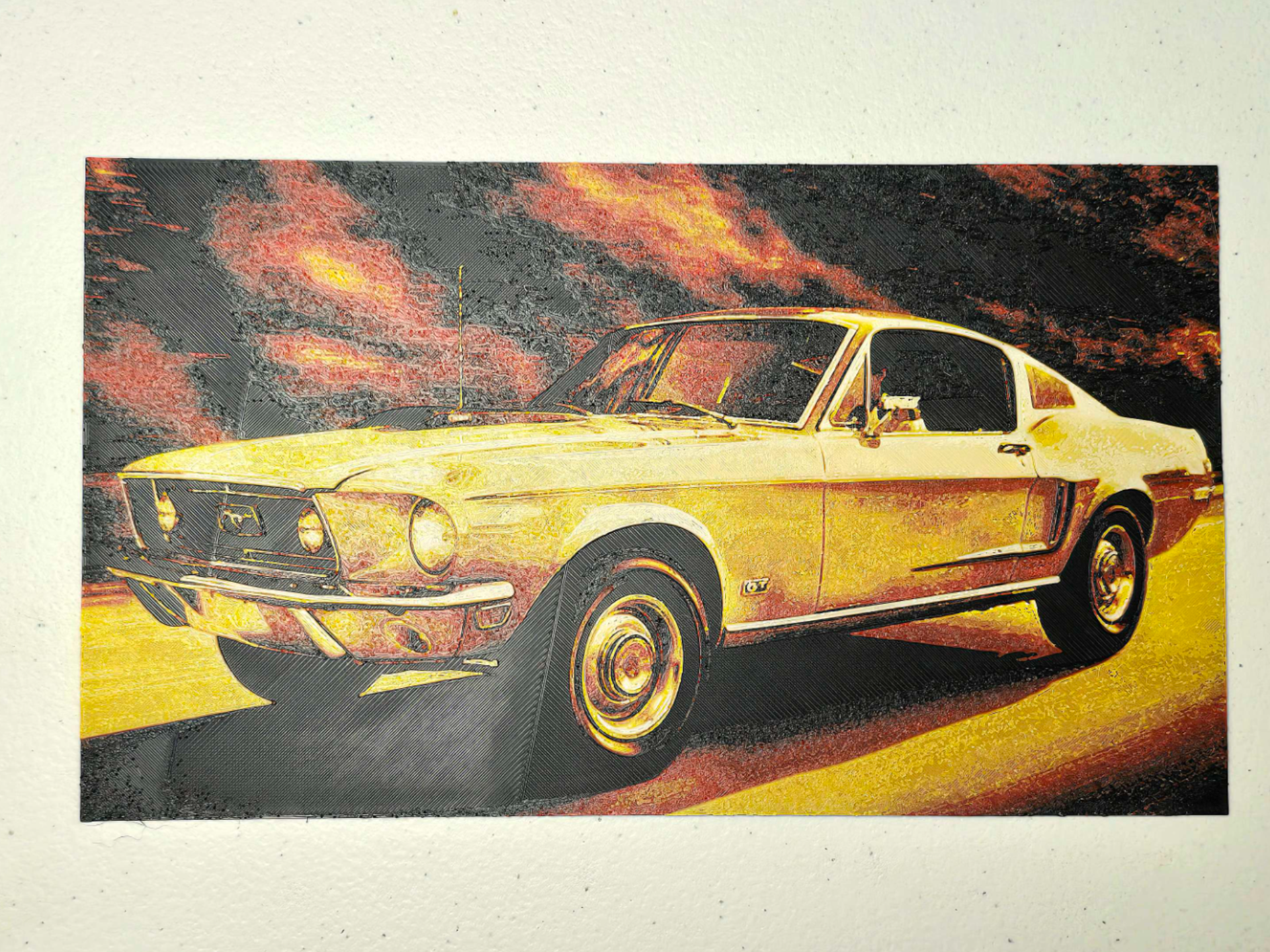 1968 Ford Mustang Cobra Jet 428 Hueforge