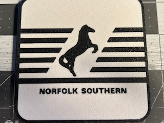 Norfolk Southern Prancing Pony Logo Square Coaster
