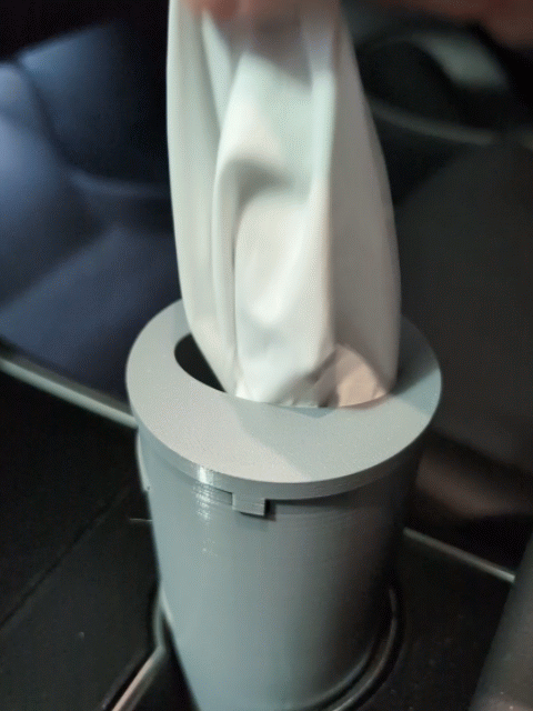 Car tissue dispenser box for cupholder