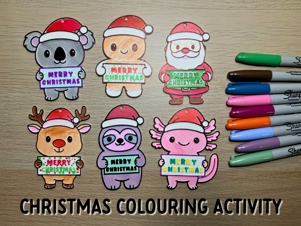 Christmas Colouring Characters Set - Ornaments