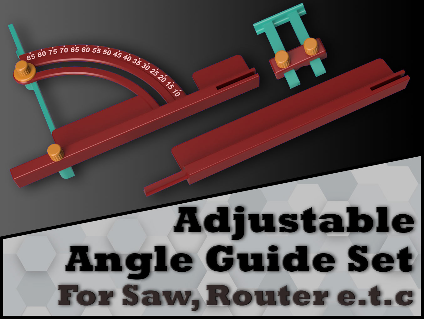 Adjustable Angle Finder and Saw Guide Rail Set