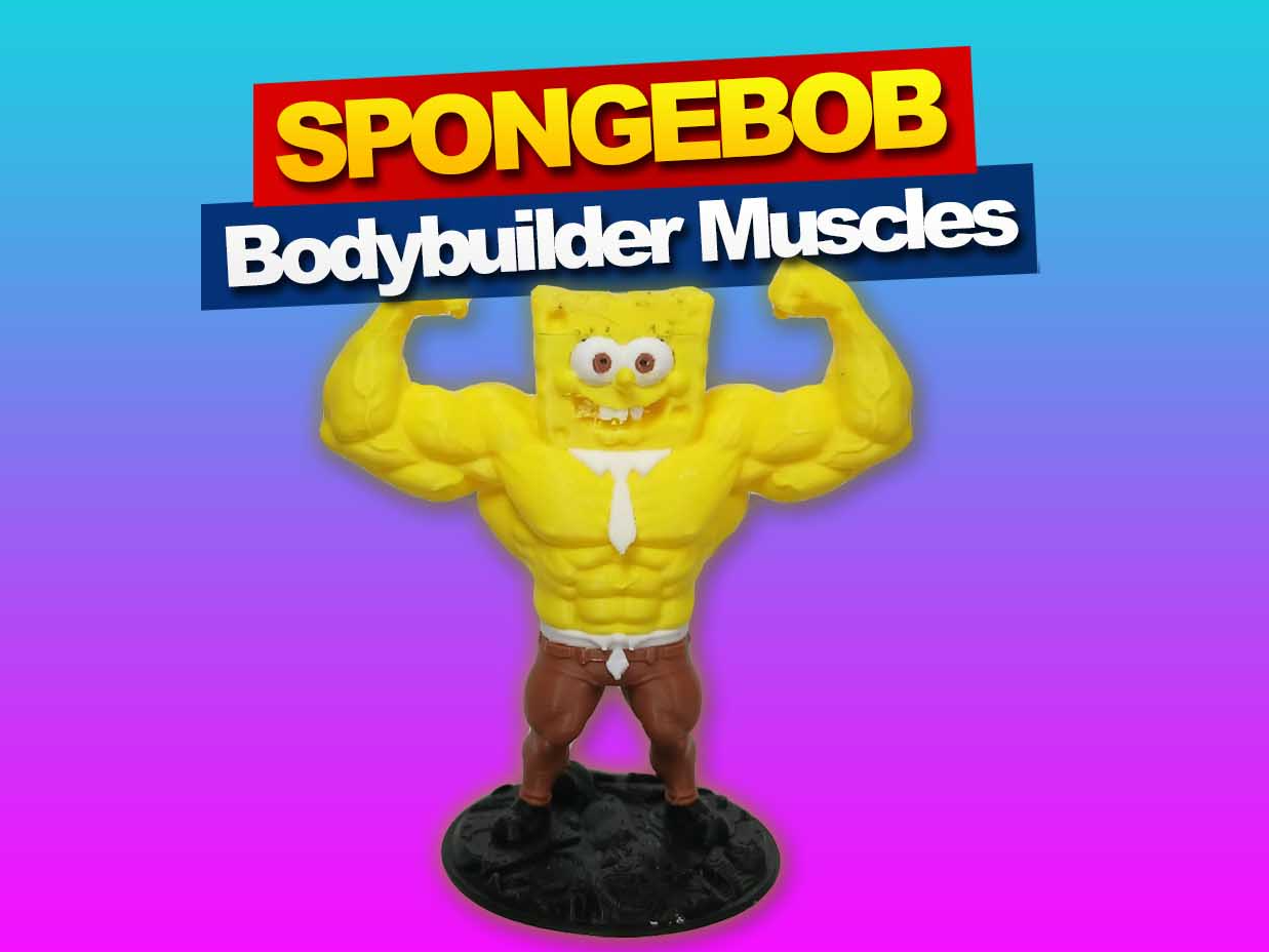 Muscular Spongebob-Inspired Cartoon
