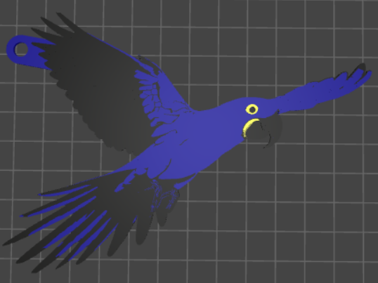 hyacinth macaw keychain