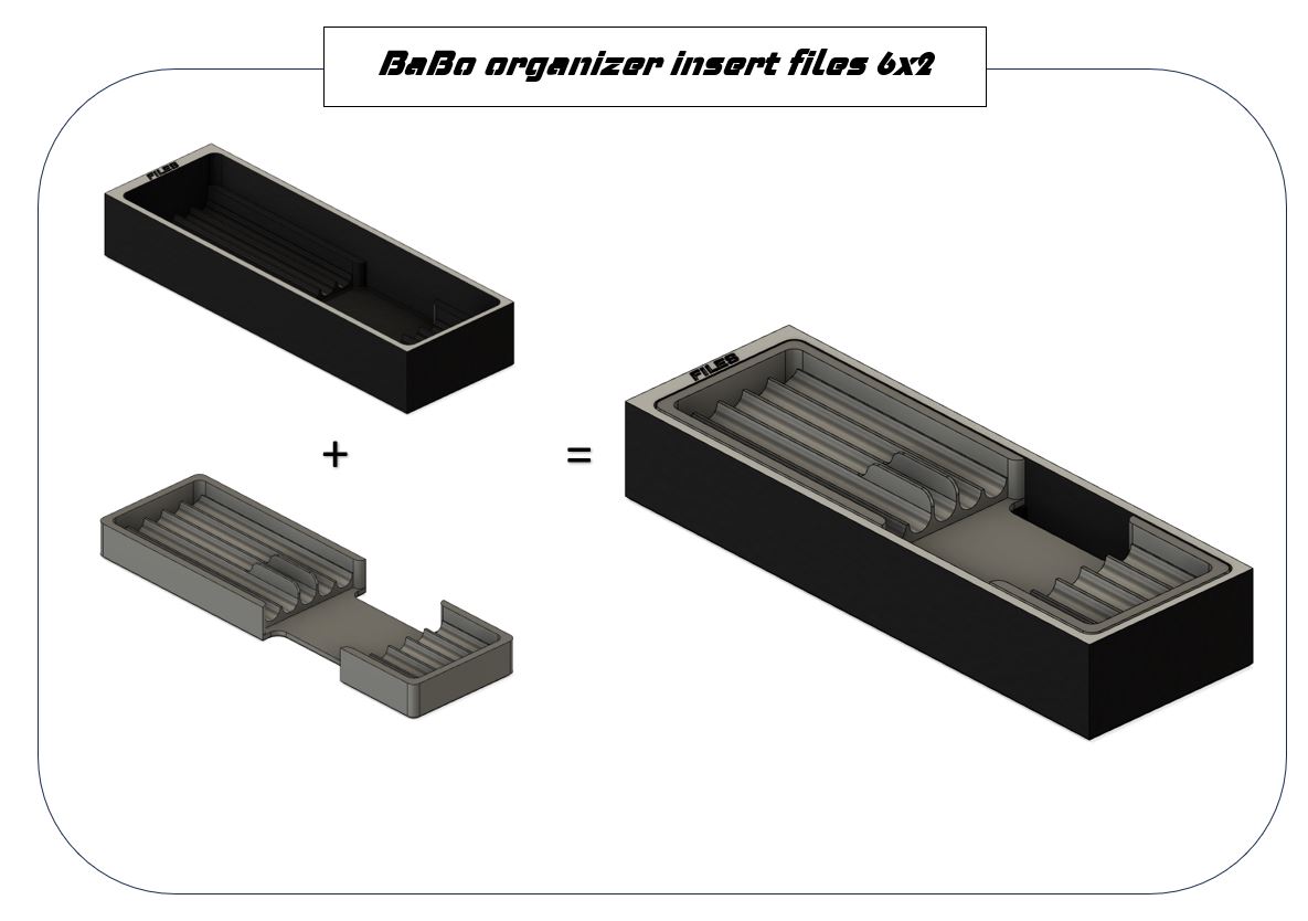 BaBo organizer insert files 5x2 / 6x2 (2 versions)