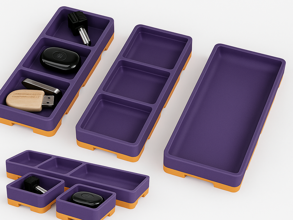Z-Desk modular trays 4 diferent sizes.
