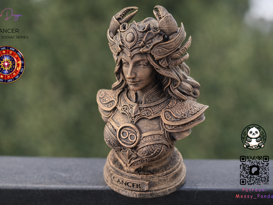 CANCER — Female Zodiac Bust