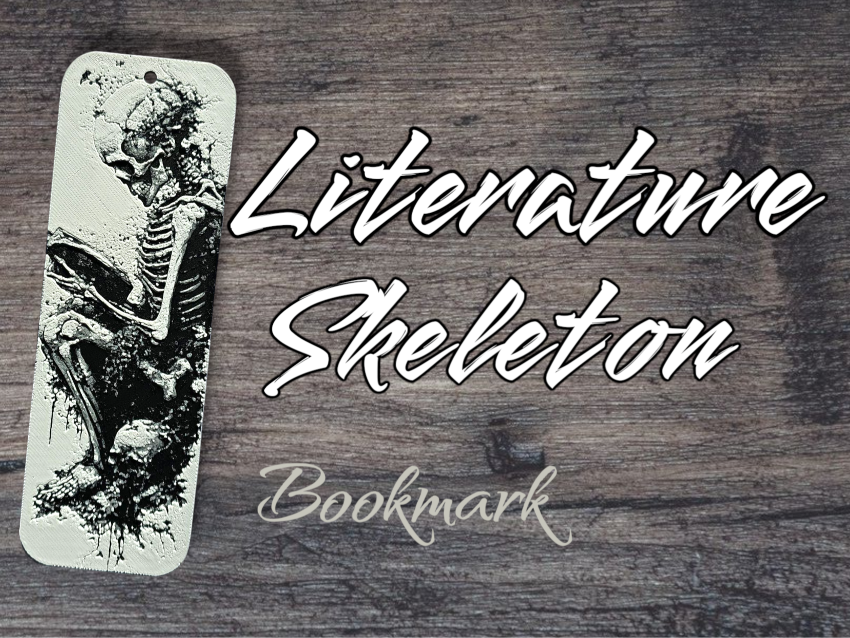Literature Skeleton Bookmark
