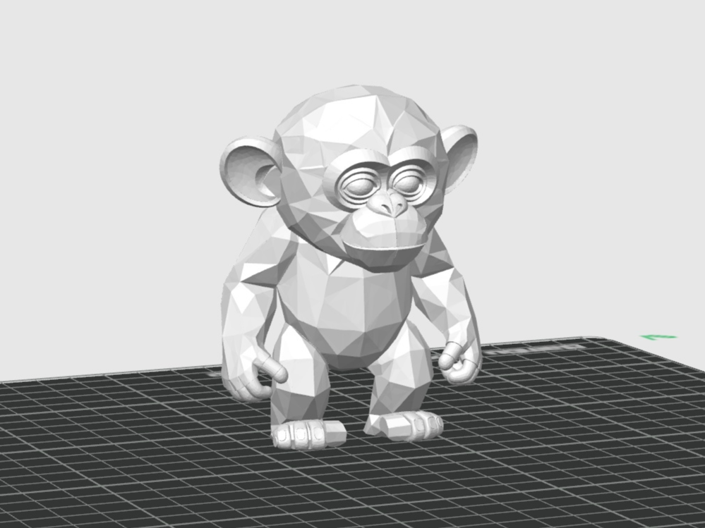 Chimpanzee lowpoly figurine