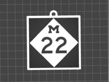 M22 Embossed Keychain