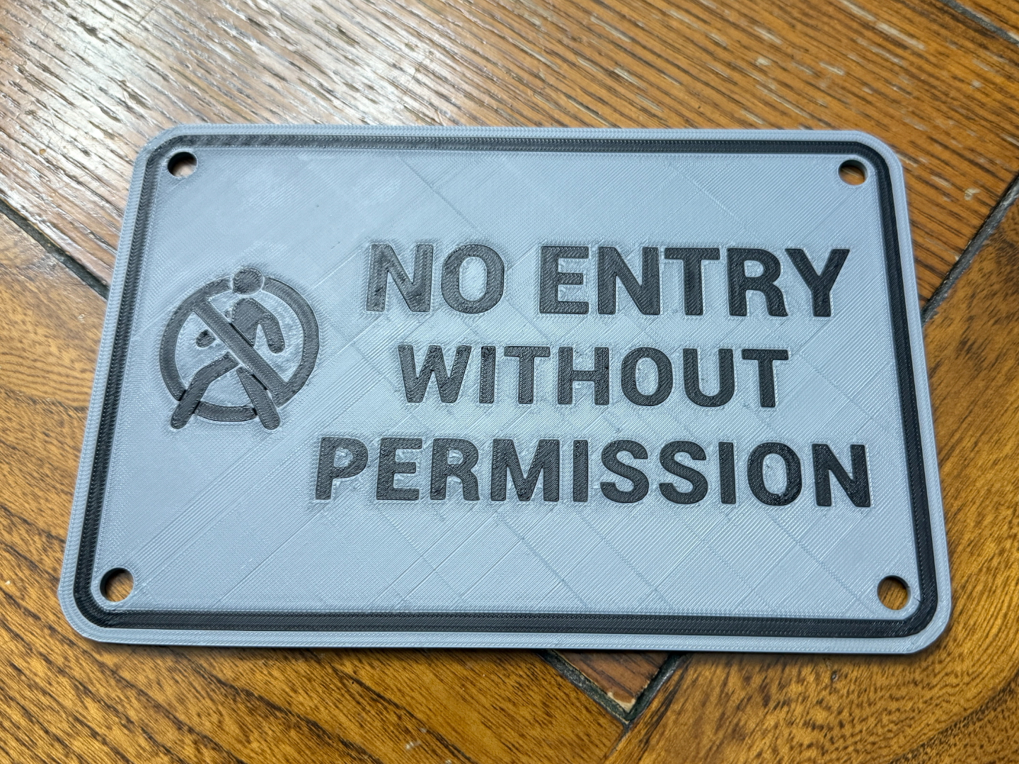No Entry Without Permission Sign