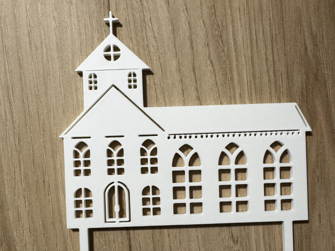 Christmas decoration in a flower pot - Church