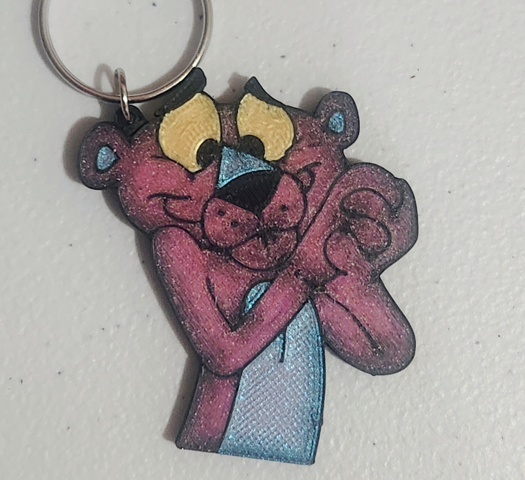 Pink panther keychain