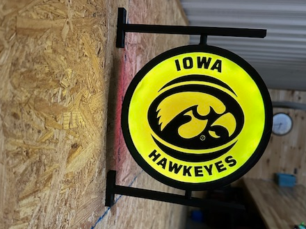 Iowa Hawkeyes sign