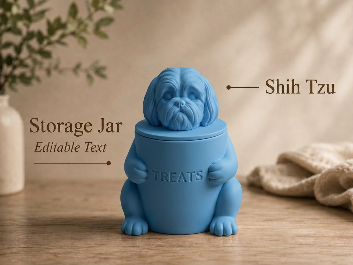 Shih Tzu Storage Jar