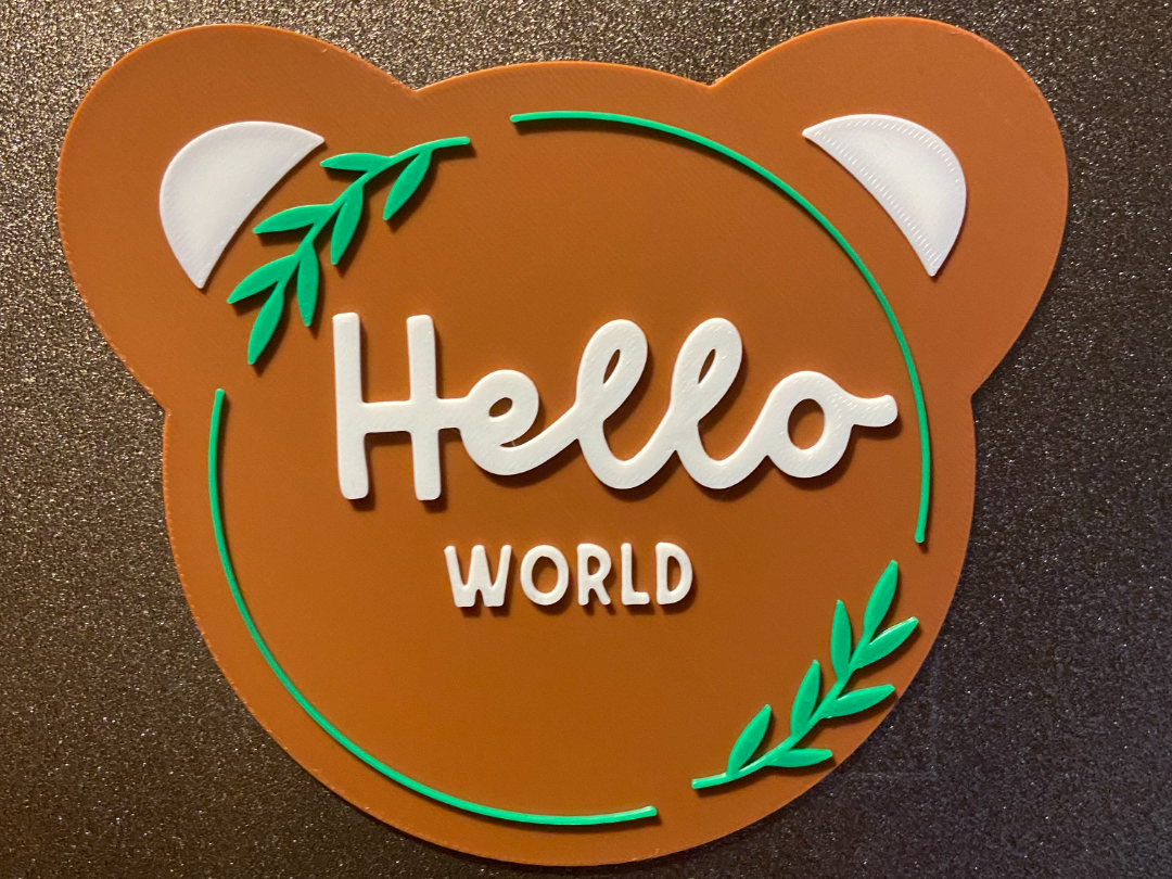 hello world birth plaque for birth photoshoot