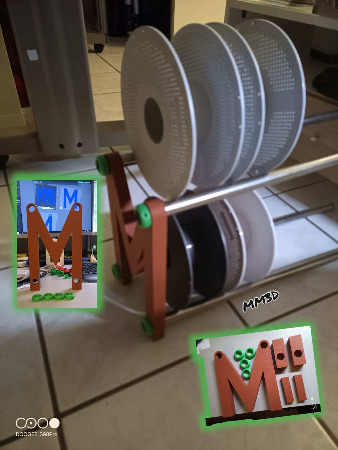 Filament spool rack/shelf