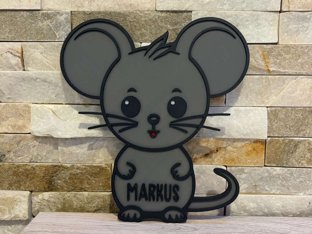 Namensschild / Türschild Maus