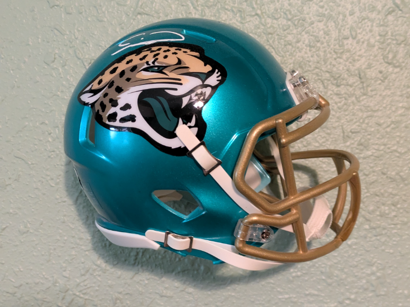 Mini Football Helmet Floating Wall Mount | Display