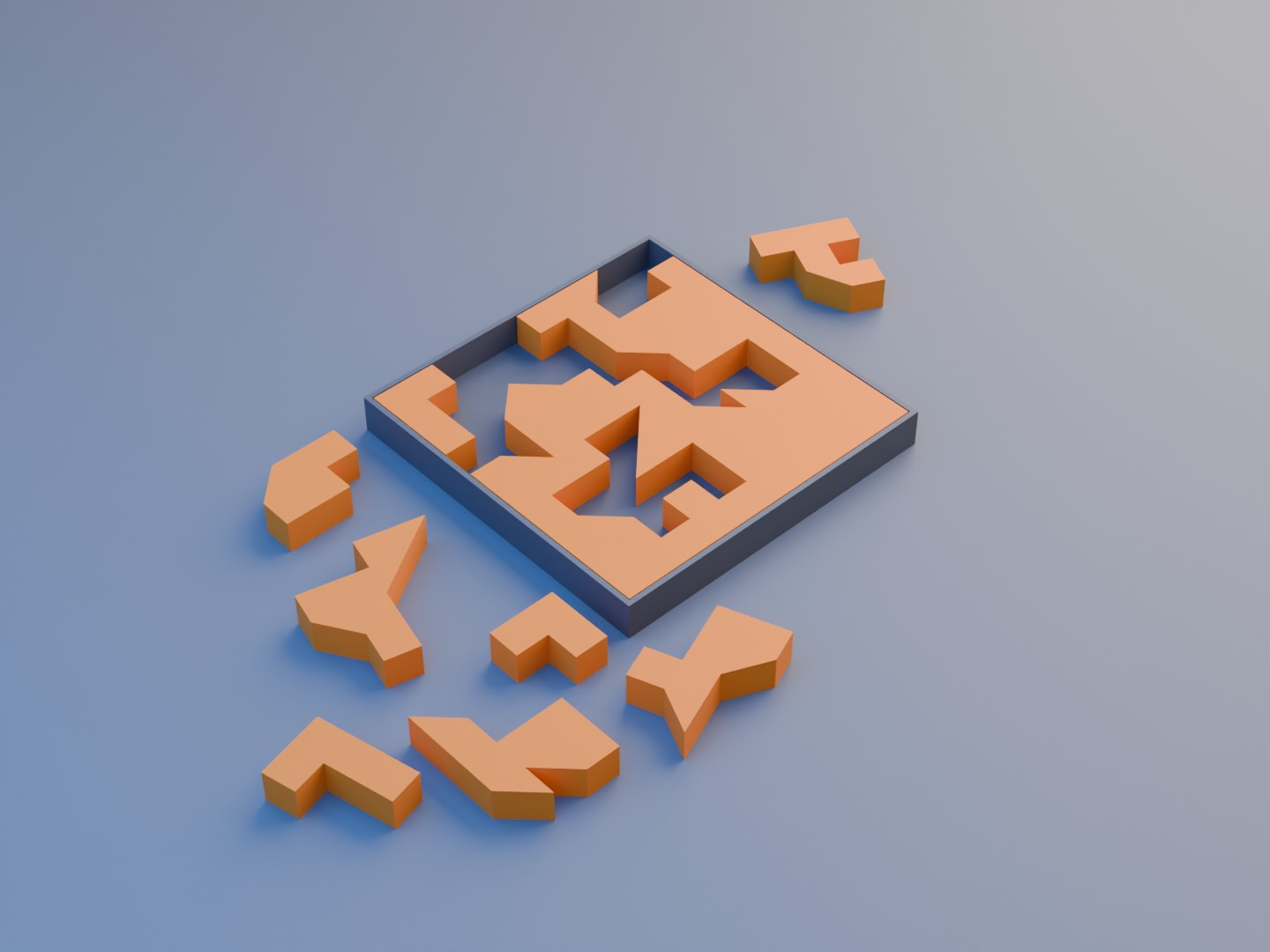 Puzzle Box Challenge – 17 Unique Shapes + Box