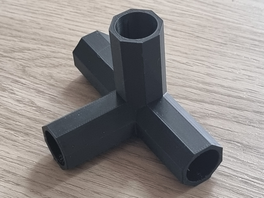 4-point connector fitting for mini greenhouse