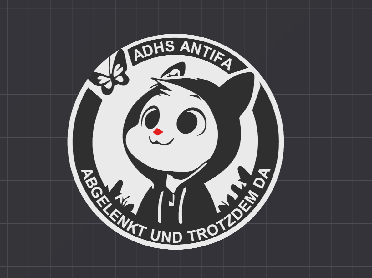 ADHS Antifa Katzen Getränkeuntersetzer