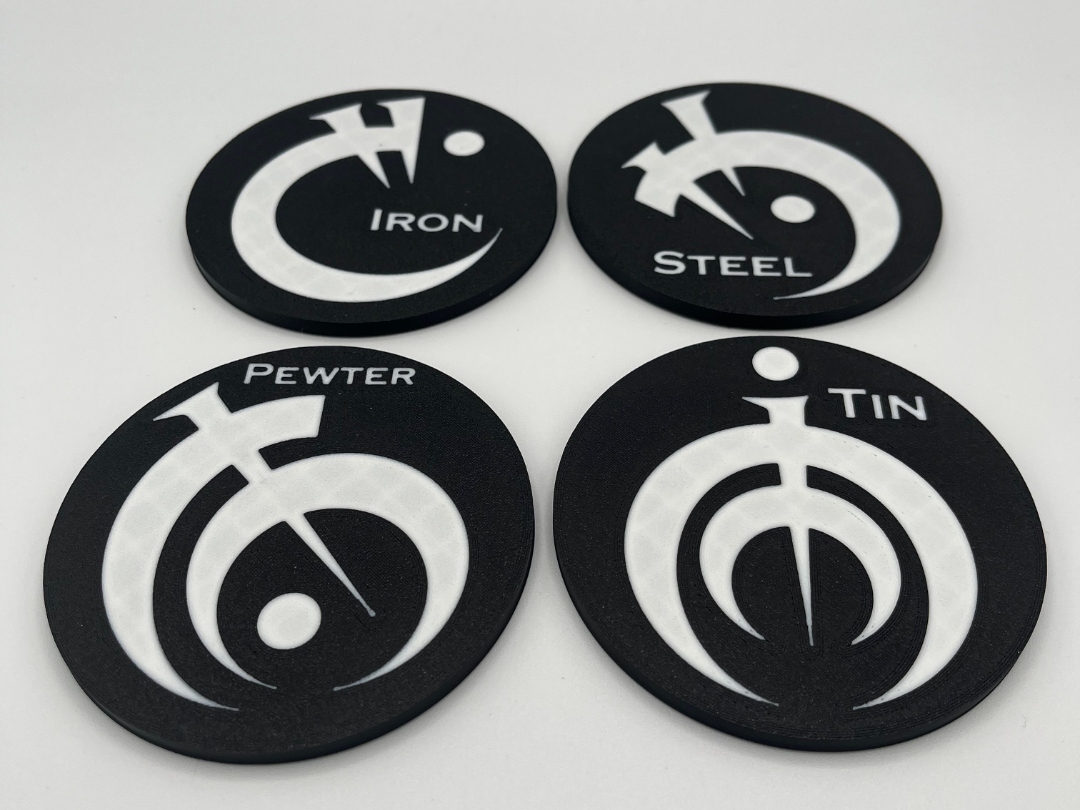 Physical Metals Coasters - Mistborn