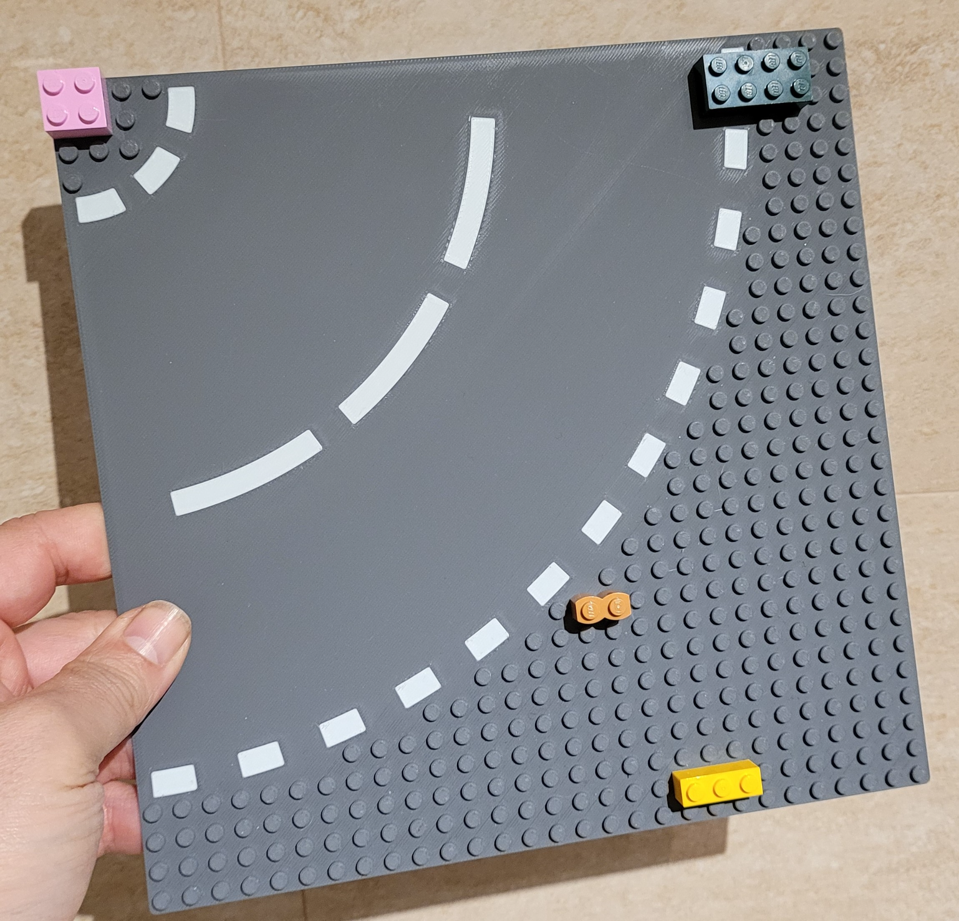 brick base plate " Curved Road"
