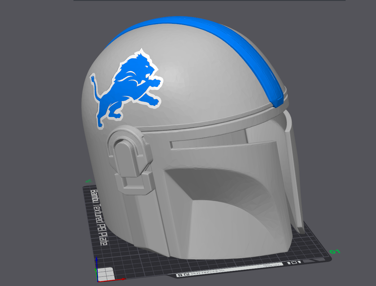 Detroit Lions Mandalorian Helmet