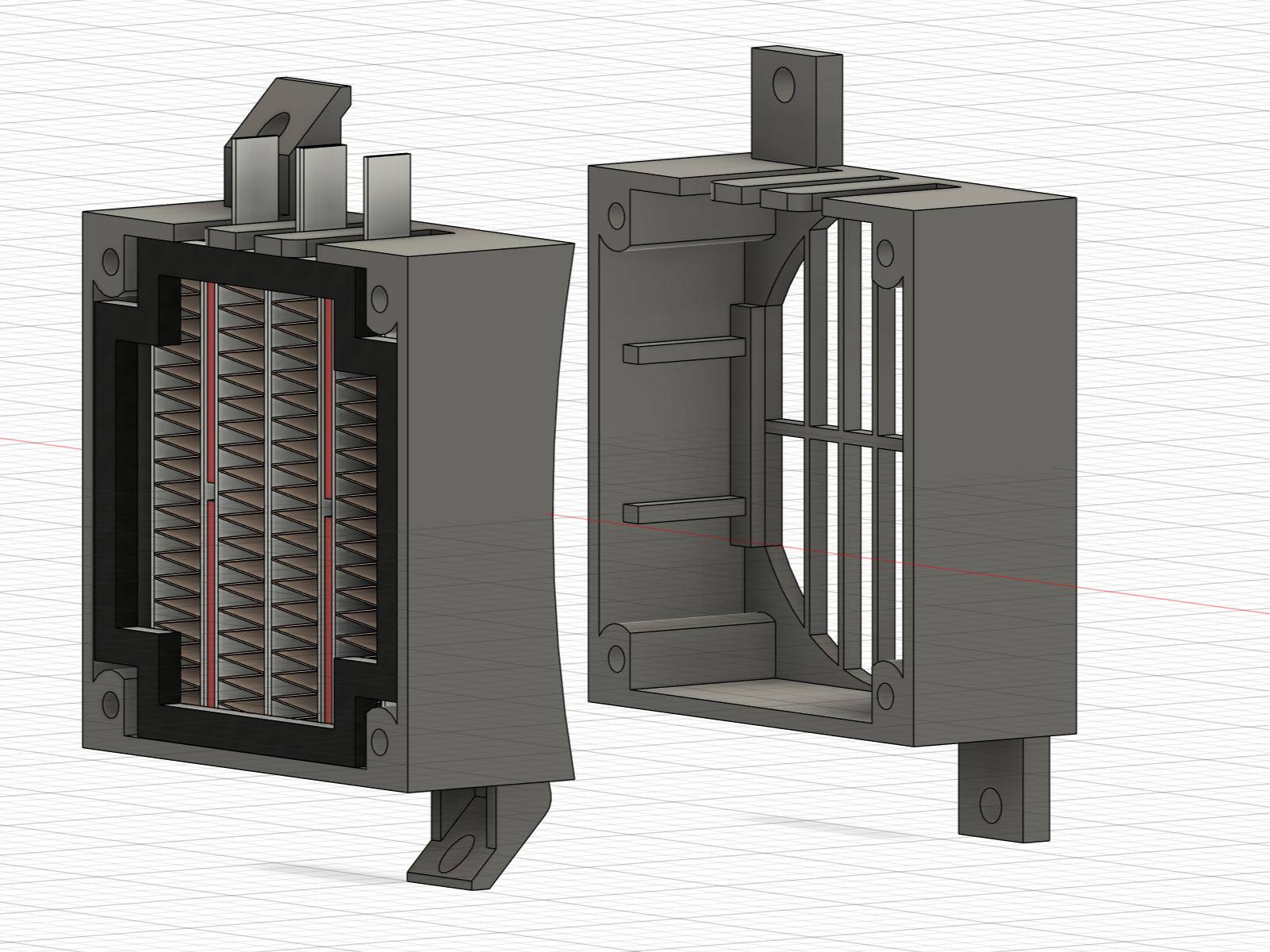 PTC heater casing