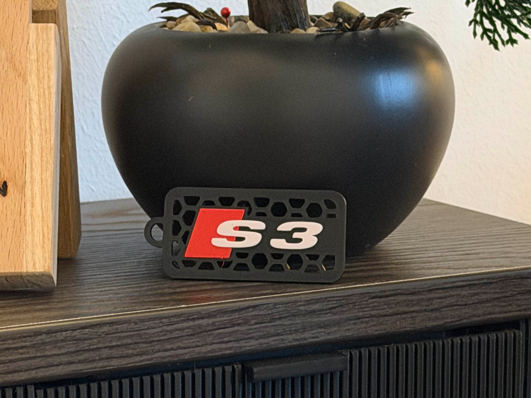 Audi S3 Keyring - Multi-Color 3D Print (AMS)