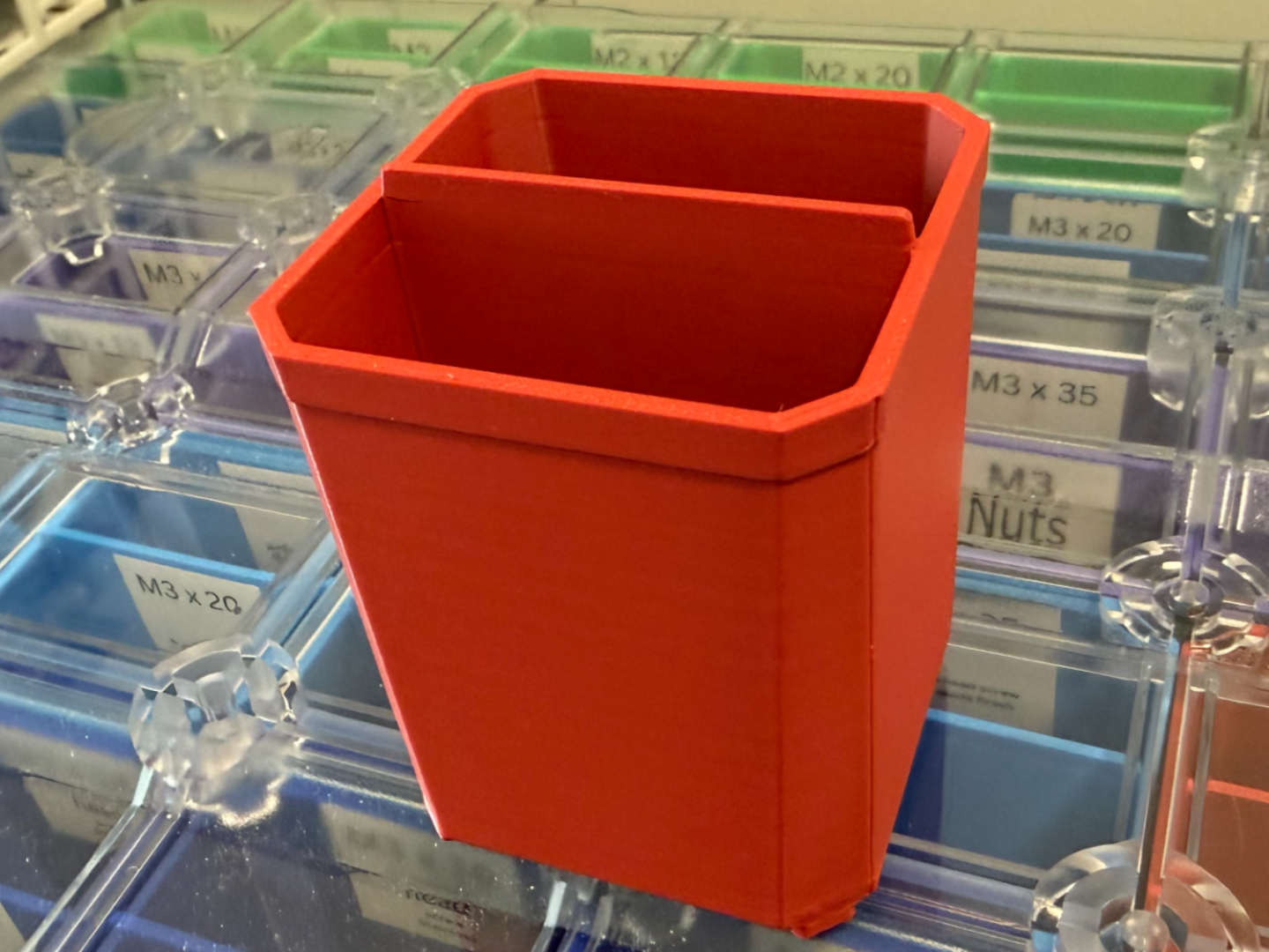 Sortimo T-Boxx 1x1 Bin with divider & pins