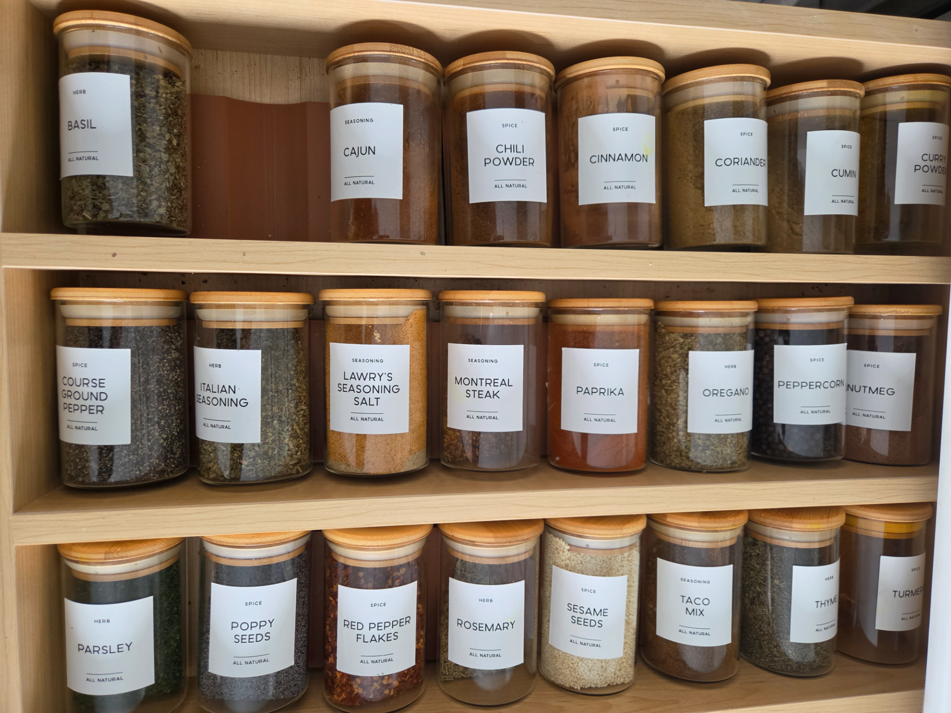 Spice Drawer Round Jar Rack