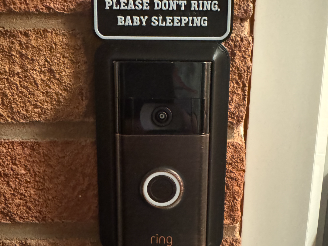 Ring Doorbell Frame - Customisable Sign!