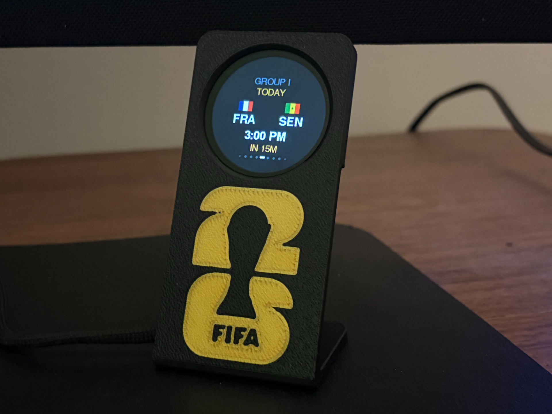 World Cup 2026 Tracker — Waveshare ESP32-S3 1.28"
